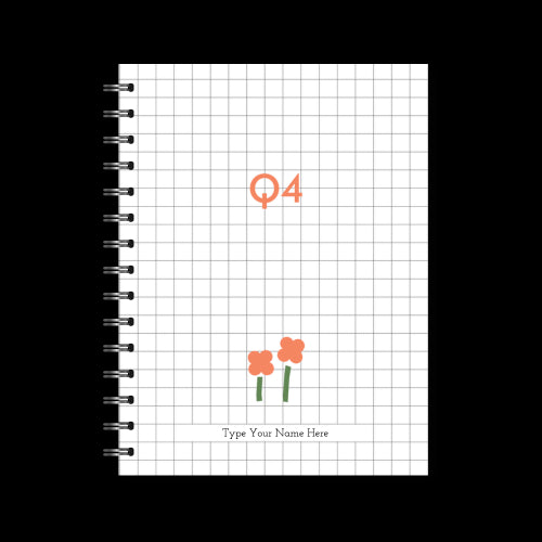 A5 Spiral Journal - Daily Progress - Q4 - Bloom