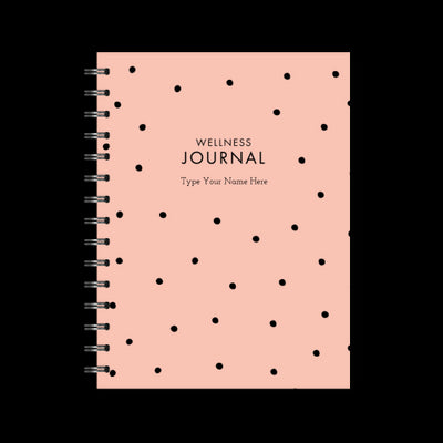 A5 Spiral Wellness Journal - Dots - Peach