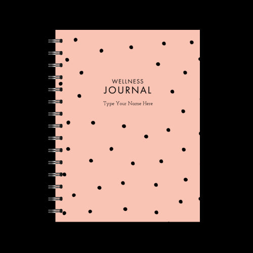 A5 Spiral Wellness Journal - Dots - Peach