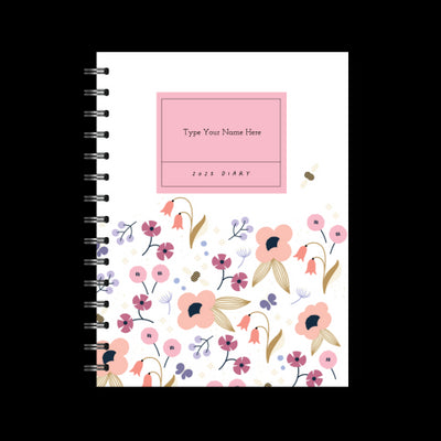 A5 2023 Spiral Vertical Weekly Diary – Spring - Pink