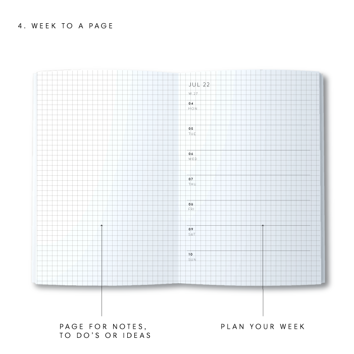 A5 2023 Week to a Page Diary - Summer - Lilac