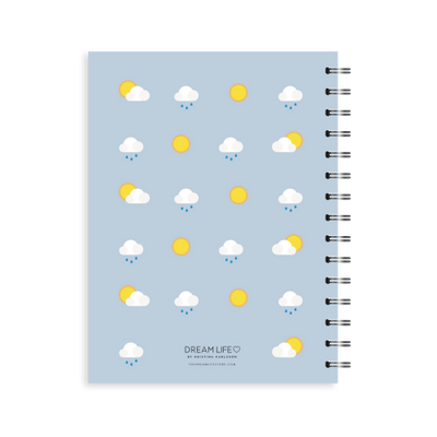 A5 Spiral Journal - Daily Wins - Clouds