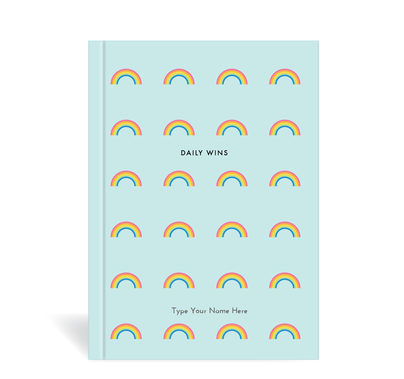 A5 Journal - Daily Wins - Rainbows - Mint