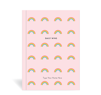 A5 Journal - Daily Wins - Rainbows - Pink