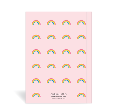 A5 Journal - Daily Wins - Rainbows - Pink