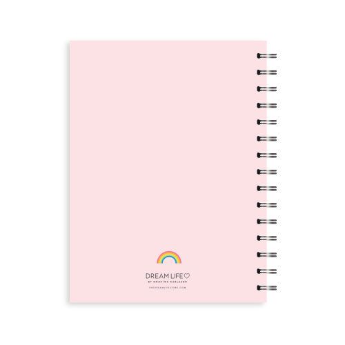 A5 Spiral Journal - Daily Wins - Rainbows - Pink