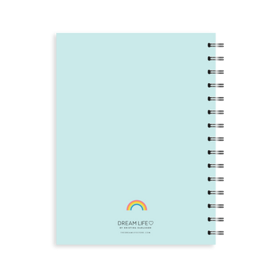 A5 Spiral Journal - Gratitude - Rainbows - Mint
