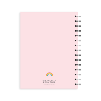 A5 Spiral Journal - Gratitude - Rainbows - Pink