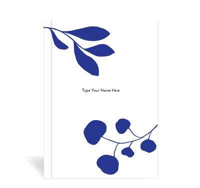A5 Journal  - Leaves - Blue