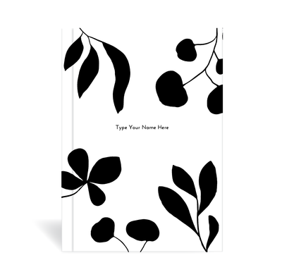 A5 Journal  - Leaves - Black