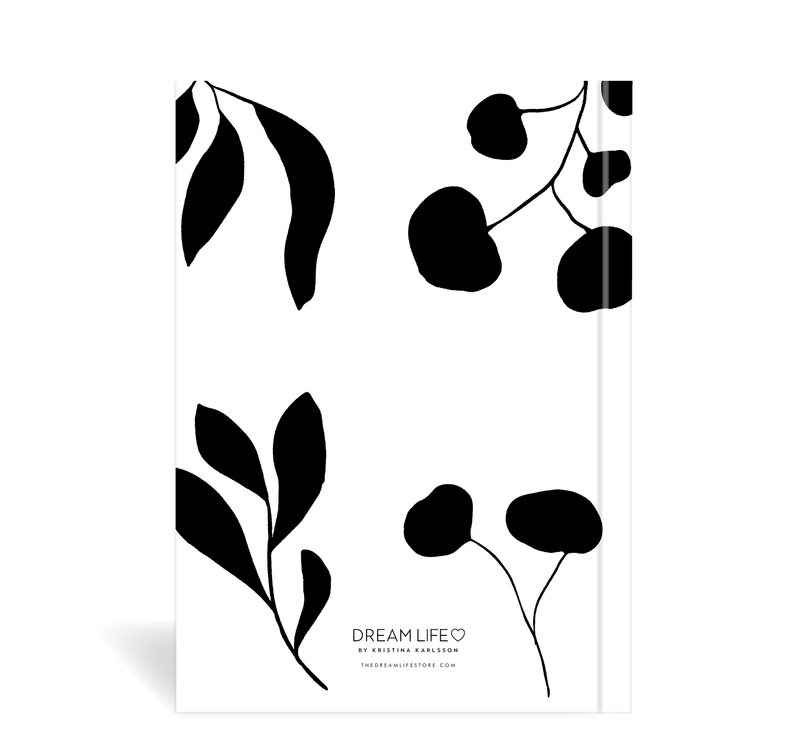 A5 Journal  - Leaves - Black