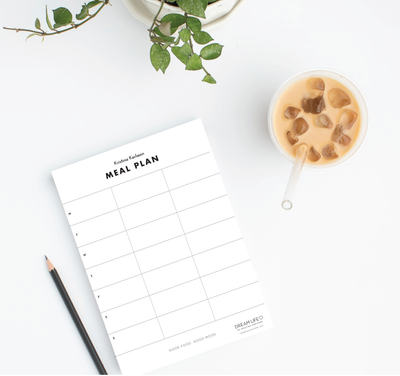 A5 Meal Planner with Magnet - White