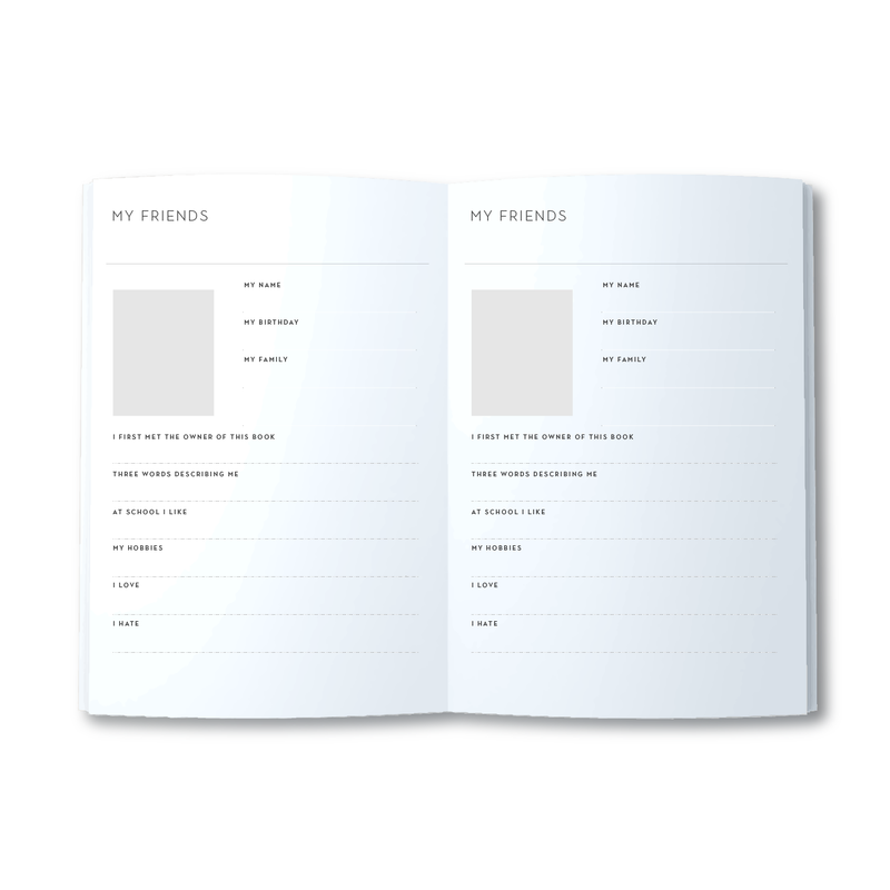 A5 Spiral Journal - My Friends - Grey