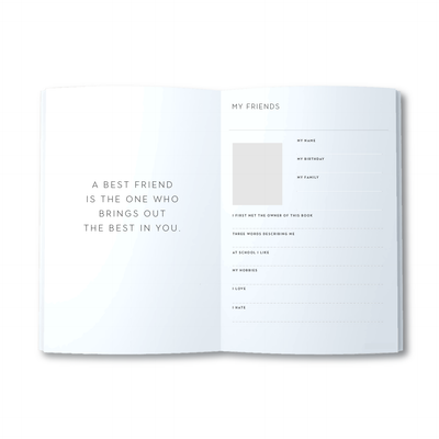 A5 Spiral Journal - My Friends - Grey