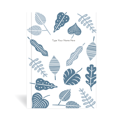 A5 Journal - Leaves - Blue