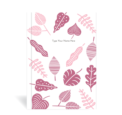 A5 Journal - Leaves - Pink