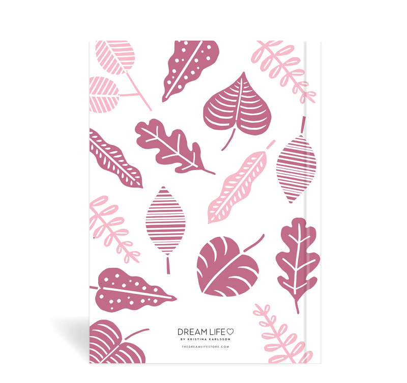 A5 Journal - Leaves - Pink