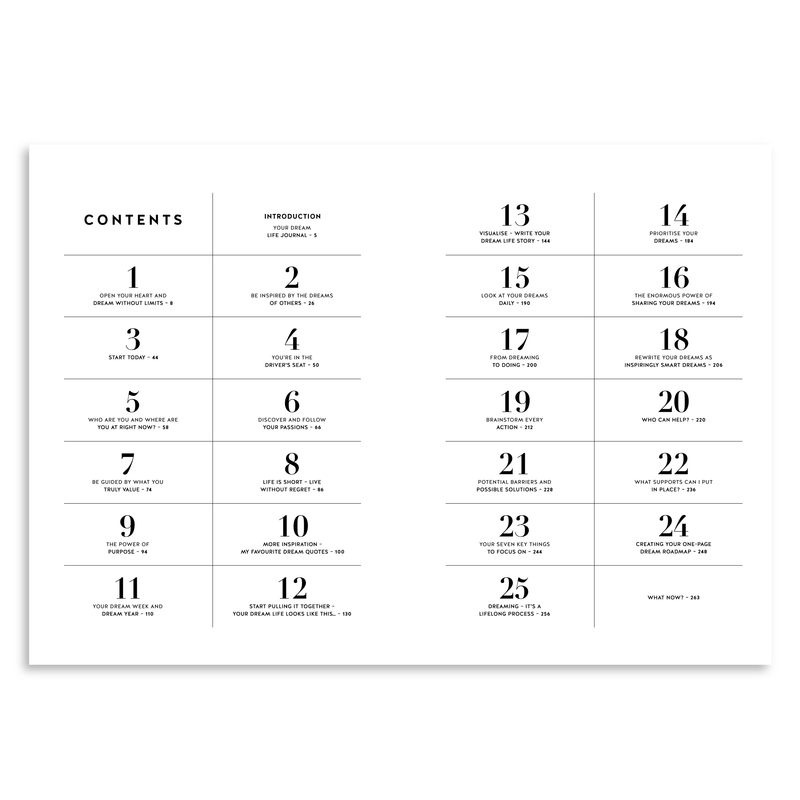 Downloadable DREAM LIFE JOURNAL PDF (the essential workbook to go with Your Dream Life Starts Here book)