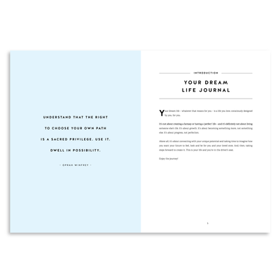 Downloadable DREAM LIFE JOURNAL PDF (the essential workbook to go with Your Dream Life Starts Here book)