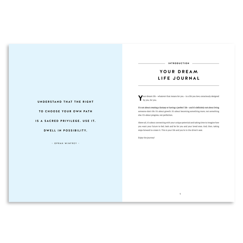 Downloadable DREAM LIFE JOURNAL PDF (the essential workbook to go with Your Dream Life Starts Here book)