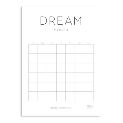 DESIGN YOUR DREAM MONTH Downloadable PDF