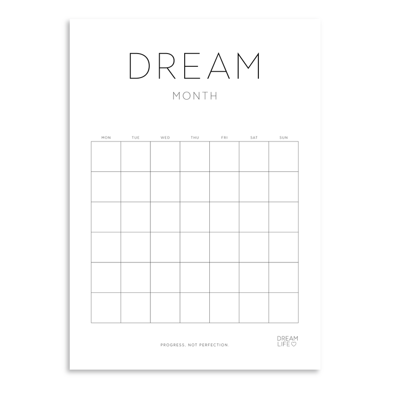 DESIGN YOUR DREAM MONTH Downloadable PDF