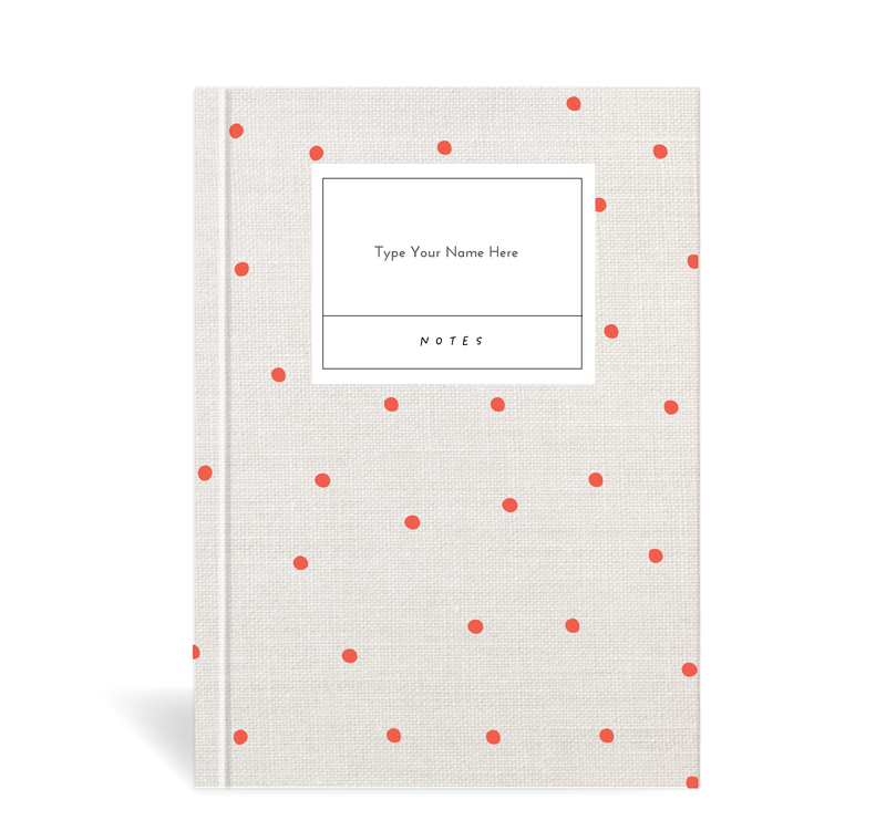 A5 Journal - Linen Look - Red