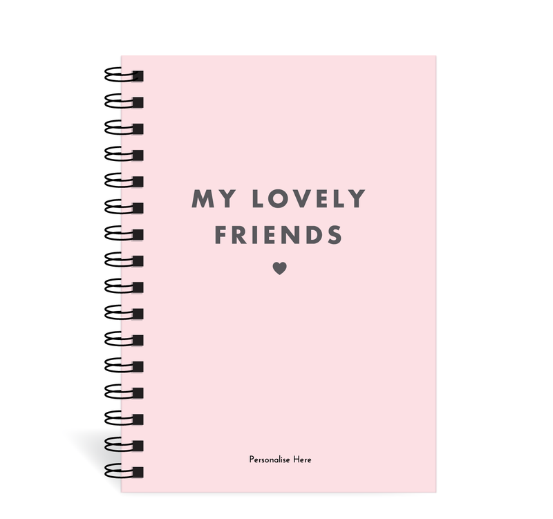 A5 Spiral Journal - My Friends For Grown Ups - Pink