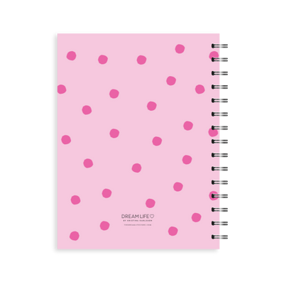 A5 Spiral Journal - Plan Your Year - Dots - Pink