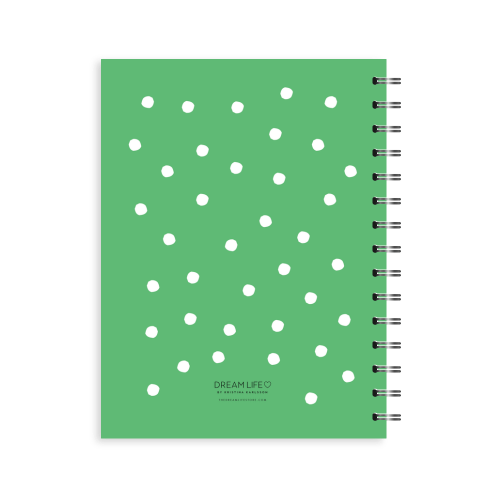 A5 Spiral Journal - Self-care - Dots - Green