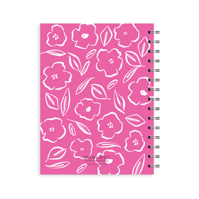 A5 Spiral Journal - Floral - Pink