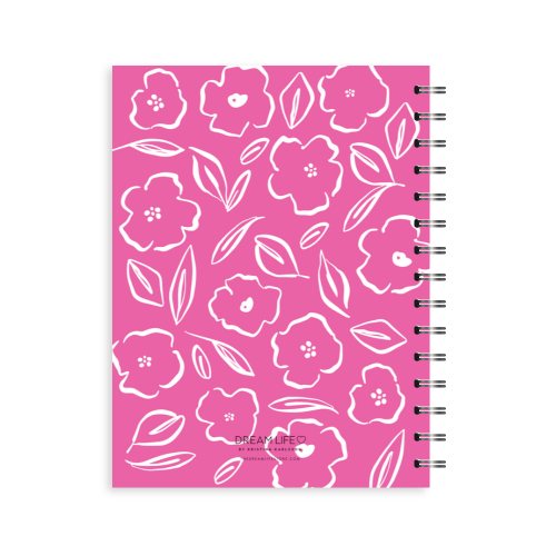 A5 Spiral Journal - Floral - Pink