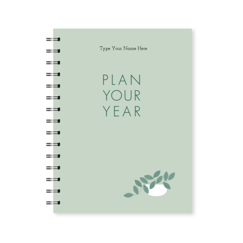 A5 Spiral Journal - Plan Your Year - Sage