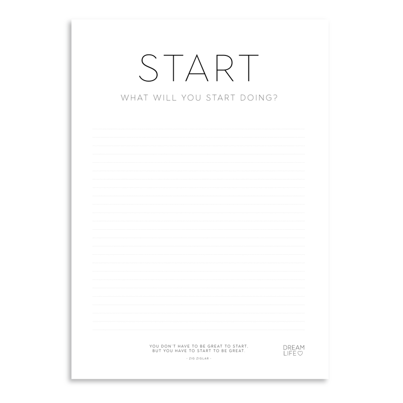 STOP, START, CONTINUE Downloadable PDF