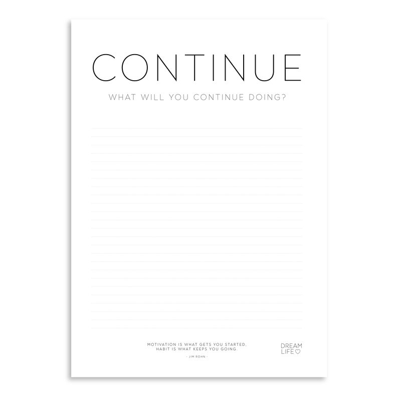 STOP, START, CONTINUE Downloadable PDF