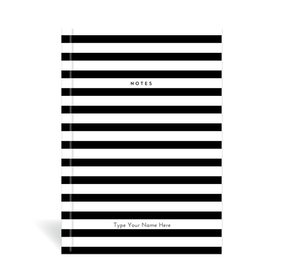 A5 Journal - Stripe - Black
