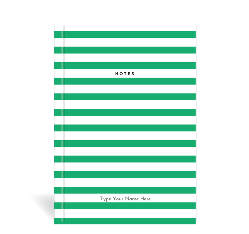 A5 Journal - Stripe - Green