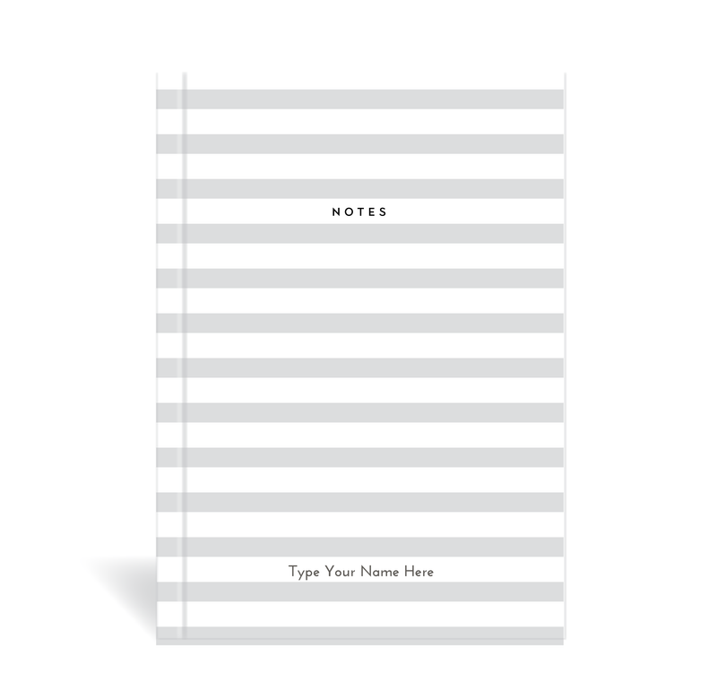 A5 Journal - Stripe - Grey