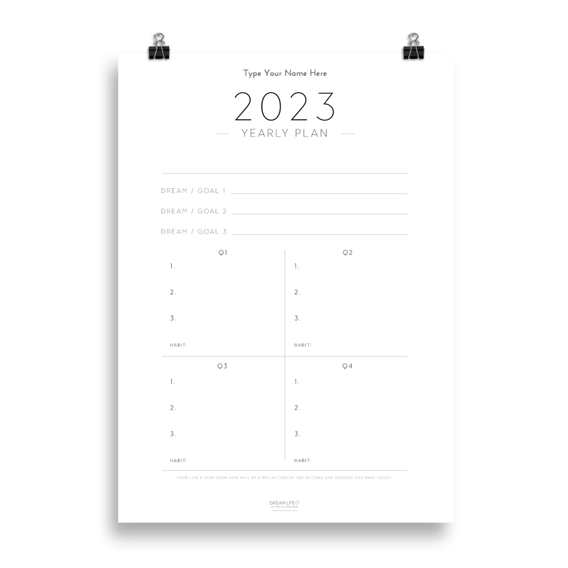 2023 Yearly Plan Top 3 Poster - 30 x 45cm
