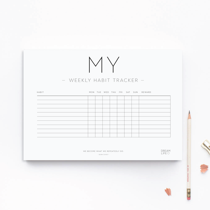 MY WEEKLY HABIT TRACKER Downloadable PDF