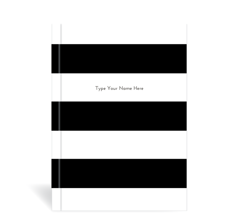 A5 Journal - Wide Stripe - Black