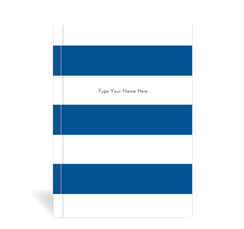 A5 Journal - Wide Stripe - Blue