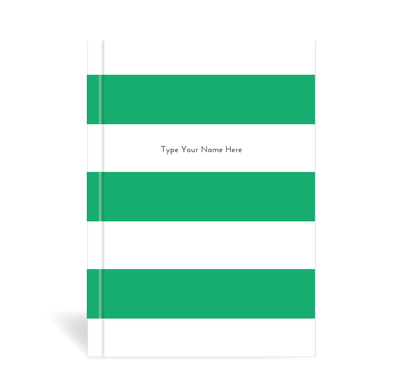 A5 Journal - Wide Stripe - Green