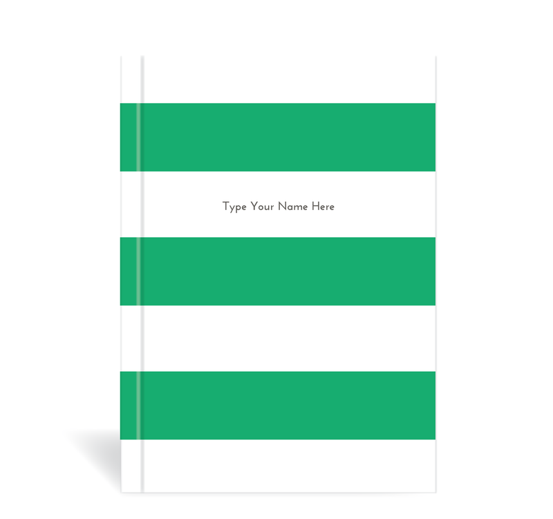 A5 Journal - Wide Stripe - Green