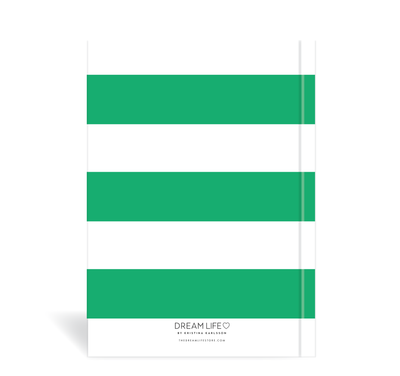 A5 Journal - Wide Stripe - Green