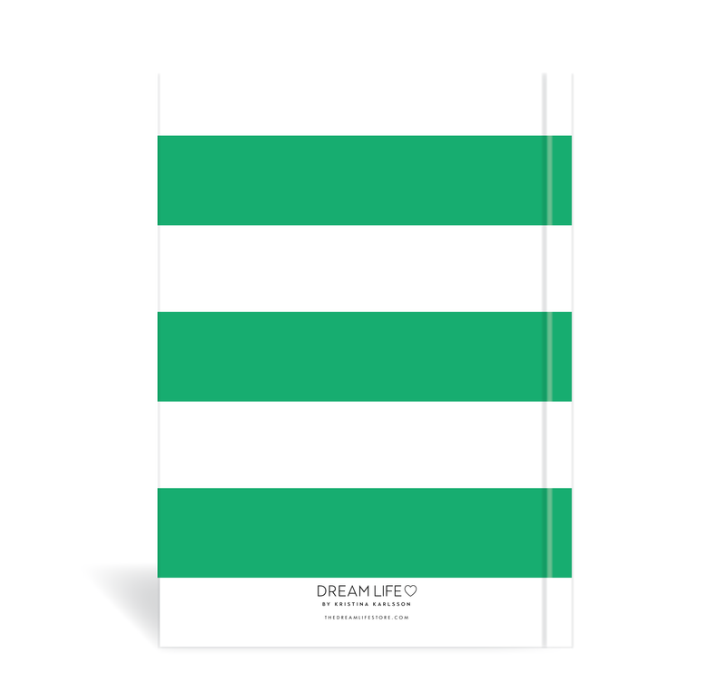 A5 Journal - Wide Stripe - Green