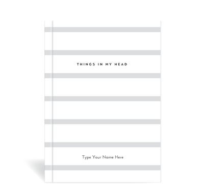 A5 Journal - Things in my head - Grey