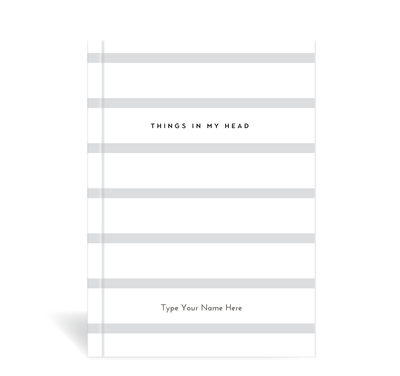 A5 Journal - Things in my head - Grey