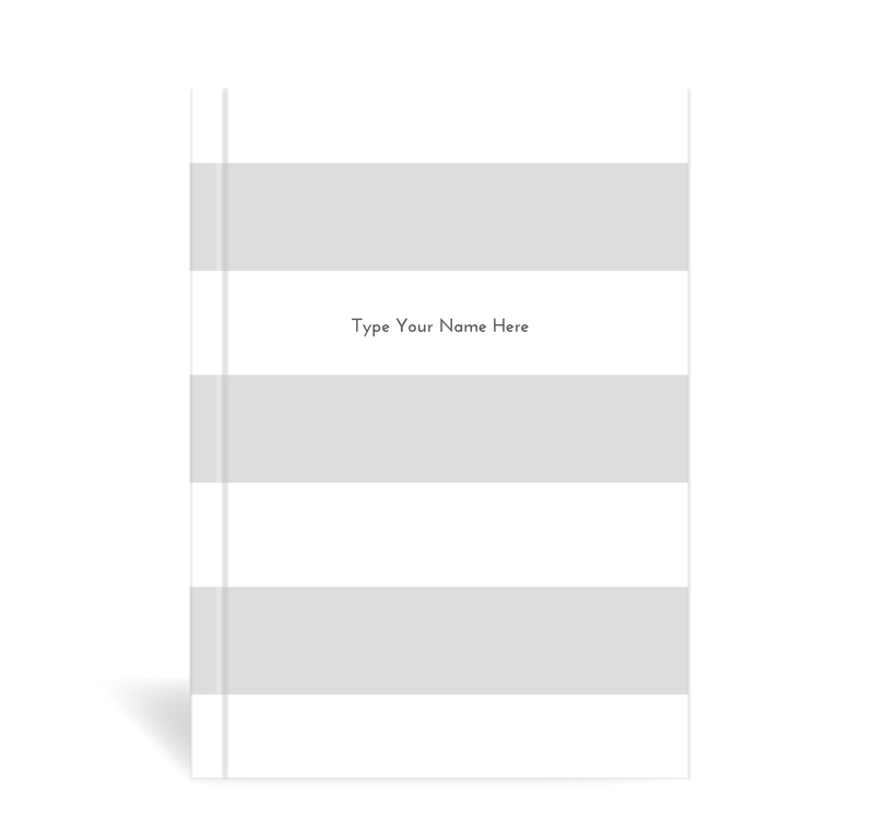 A5 Journal - Wide Stripe - Grey