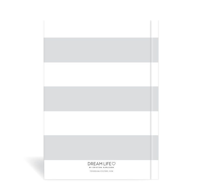 A5 Journal - Wide Stripe - Grey